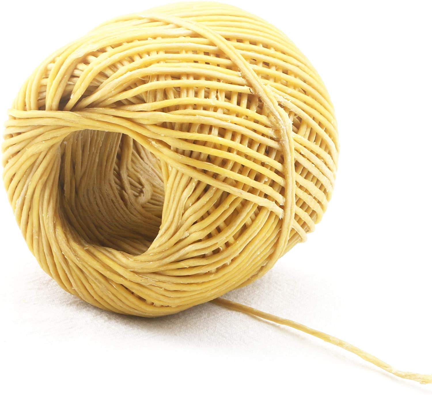 MILIVIXAY Thick Hemp Wick with Natural Beeswax Coating, Edible Grade  Beeswax, 200 FT Spool, Thick Size (2.0mm),Unbleached, Un-dyed and 100%  Organic