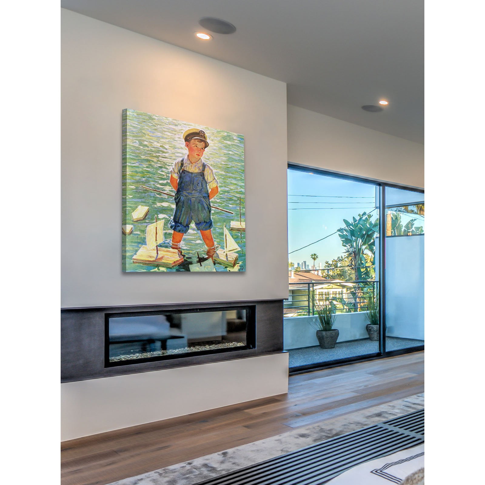 "Toy Boats" Painting Print on Wrapped Canvas