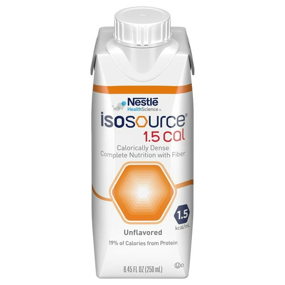 Nestle Isosource 1.5 Cal Tube Feeding Formula Unflavored 250 mL Carton 24 Ct