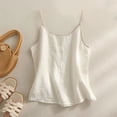 thumbnail image 5 of Garbnen Womens Linen Tank Tops Spaghetti Strap Sleeveless Camisole Tops for Women Summer Beach Travel Crew Neck Woman Tunic Tops, 5 of 7