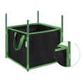 thumbnail image 4 of Bolsa de plantación cuadrada con borde verde, bolsa de cultivo de plantas de fieltro de tela no tejida, 4 of 4