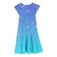 thumbnail image 3 of Girls Dresses Casual Gradient Ruffle Sleeve Round Neck Layered A-Line Dress for Daily Outdoor Use 6-15 Years, 3 of 6