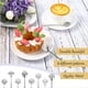 thumbnail image 3 of 40 Cucharas de Café Plateadas de Acero Inoxidable con Forma de Flor, Cucharas de Postre de 5 Pulgadas para Vajilla de Cocina, Cafetería o Bar., 3 of 5