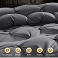 thumbnail image 4 of SONORO KATE Pinch Pleat Feather Down Comforter Queen Size, High Fill Power Soft Duvet Insert with Corner Tabs, All Season Bedding Comforter (90"x90", Dark Gray), 4 of 7