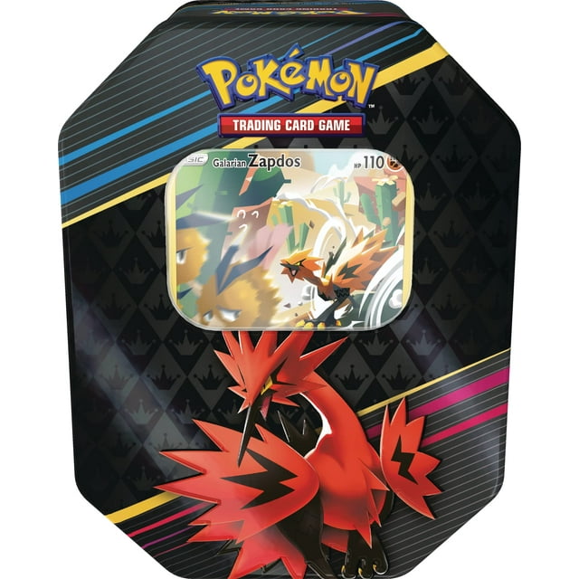 Juego de cartas coleccionables Pokémon Crown Zenith Tin Galarian Zapdos