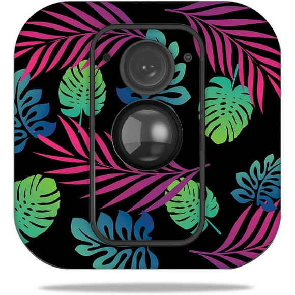 Skin Compatible with Blink XT Outdoor Camera - Neon Tropics | Protective, Durable, and Unique Vinyl Decal