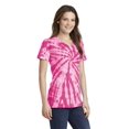 thumbnail image 4 of Port & Company Ladies Tie Dye V Neck Tee-XS (Pink), 4 of 6