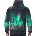 thumbnail image 7 of Pofeuu Northern Lights 2 Print Mens Casual Hooded Collar Drawstring Hoodies Pullover Sweatshirts Casual Long Sleeve Shirts-X-Large, 7 of 7