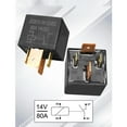 thumbnail image 3 of Pre-Wired Fuse Relay Box with 2pcs 4-Pin 80A Relays and 6 Fuses for 12V Car Truck Boat RV, 3 of 5