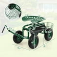 thumbnail image 3 of Costway Chariot de Jardin à Roulettes Siège de Travail pour Plantation avec Poignée Extensible, 3 of 9