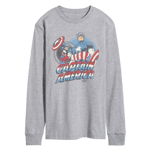 Marvel - Captain America Pastel Super Hero - Men's Long Sleeve Graphic T-Shirt