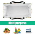 thumbnail image 5 of Fragmented Flowers Large Capacity Collapsible Cube Organizer Tote Bag Storage Box Oxford Cloth Reusable Foldable Bucket with Handle, 5 of 7