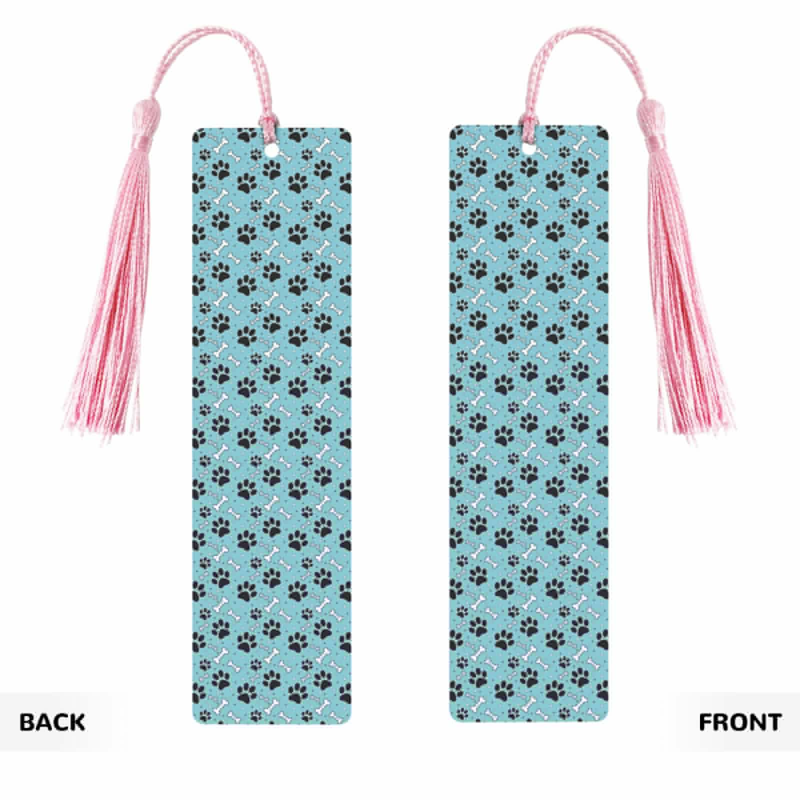 thumbnail image 2 of Kdxio Cute Dog Footprints Print Metal Tassel Bookmarks,Perfect Gift for Art Lovers and Bookworms Metal Bookmarks for Women, 2 of 8