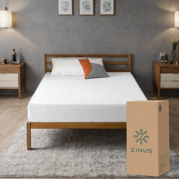 Colchón King Size Zinus de Memory Foam 20 cm Air Flow Alivia Presión para todas las edades. Colchón en Caja.