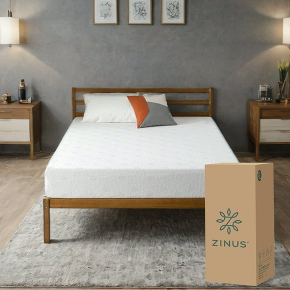Colchón Matrimonial Zinus de Memory Foam 20 cm Air Flow Alivia Presión para todas las edades. Colchón en Caja.