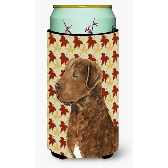 Chesapeake Bay Retriever Fall Leaves Portrait Tall Boy Hugger