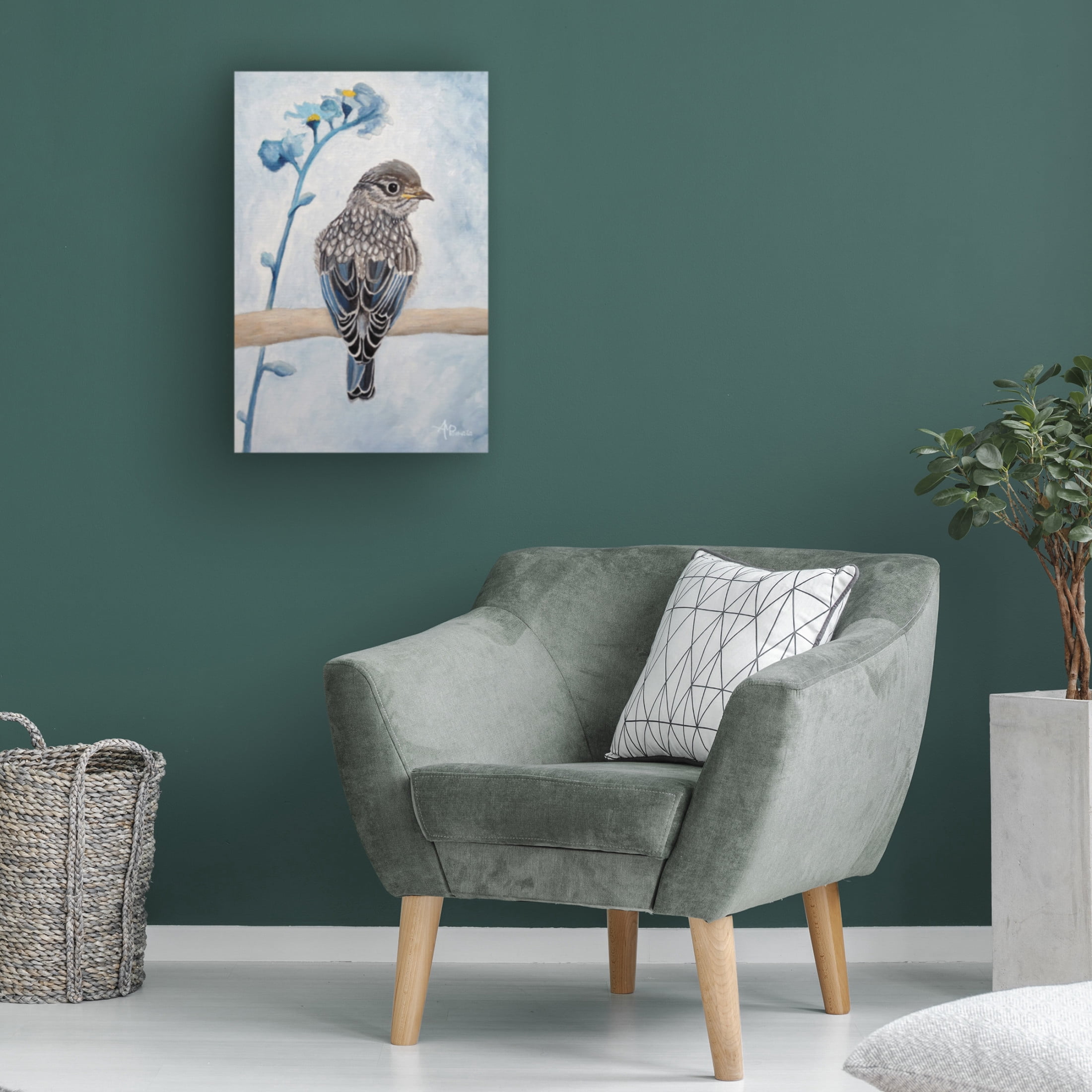 Canvas Wall Art - Angeles M. Pomata 'Perked And Perched' Wall Art for Living Room, Bedroom, or Office D?cor by Trademark Fine Art - 16 x 24 Inches