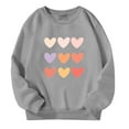 thumbnail image 3 of YOUSNH Chandails pour Enfants Chandails d'Automne et d'Hiver à Lettres Imprimées Col Rond Manches Longues Chandails à Capuche pour Filles Gris 9-10 Ans, 3 of 6