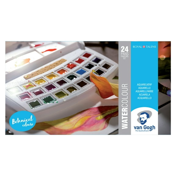 Van Gogh Watercolor Pan Set, 24-Colors, Botanical Colors