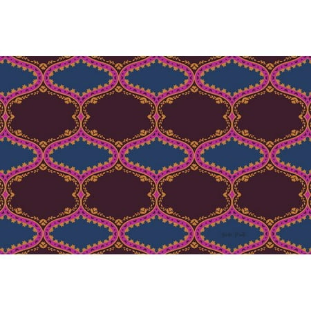 Manual Woodworkers & Weavers Bird Berries Folk Ogee Maroon Area Rug