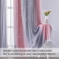 thumbnail image 2 of Cortinas opacas XiDi Dream Star para habitación infantil, rosa y gris, 2 of 8