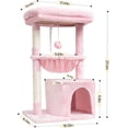 thumbnail image 2 of ANHXN Small Leopard Print Cat Tree for Indoor Cats, Cat Tower with Scratching Post, Modern Cat House with Padded Perch, Kittens Condo with Cradle, 2 of 14