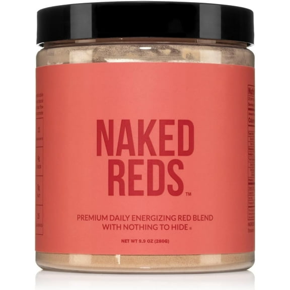 Naked Reds Superfood Powder - Healthy, Energizing Polyphenol Fruit Powder Mix, No Fillers, No Additives, Vegan, Non-GMO, Gluten Free - 28 Servings
