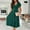 Green, variant on Women's Solid Elegant V Neck Waist Sleeve Large Hem Dress Pleated Dress for Women Summer Elegant Dress Prelude Dress Tunic Dress Summery Dresses Dresses Casual Fall Casual Dresses for Women Summer