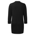 thumbnail image 5 of Arlun Sweater Dresses for Women 2025 Fall Fashion Neck Long Lantern Sleeve Oversized Outfits Casual Solid Color Loose Soft Comfort Knit Tops Clothes Black S, 5 of 5