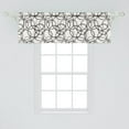 thumbnail image 2 of Ambesonne Minimalist Window Valance, Monochrome Thin Circles, 42" x 18", Black White, 2 of 3