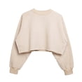 thumbnail image 4 of Women's Hoodless Sweatshirt Women Fashion Half Zipper Slim Top Round Neck Long Sleeve Loose Short Top for Casual Wear, 4 of 4