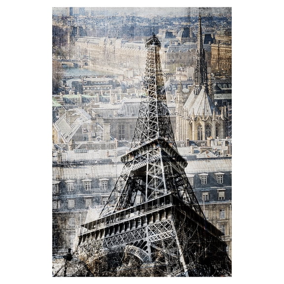 Masterpiece Art Gallery Paris Eiffel Tower By The Studio Canvas Art Print 24" x 36"
