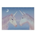 thumbnail image 1 of Horse Cutting Board, Akhal Teke Unicorns by the Sea Exchange Glances Under the New Moon and Stars, Decorative Tempered Glass Cutting and Serving Board, Small Size, Lilac and Blush, by Ambesonne, 1 of 1