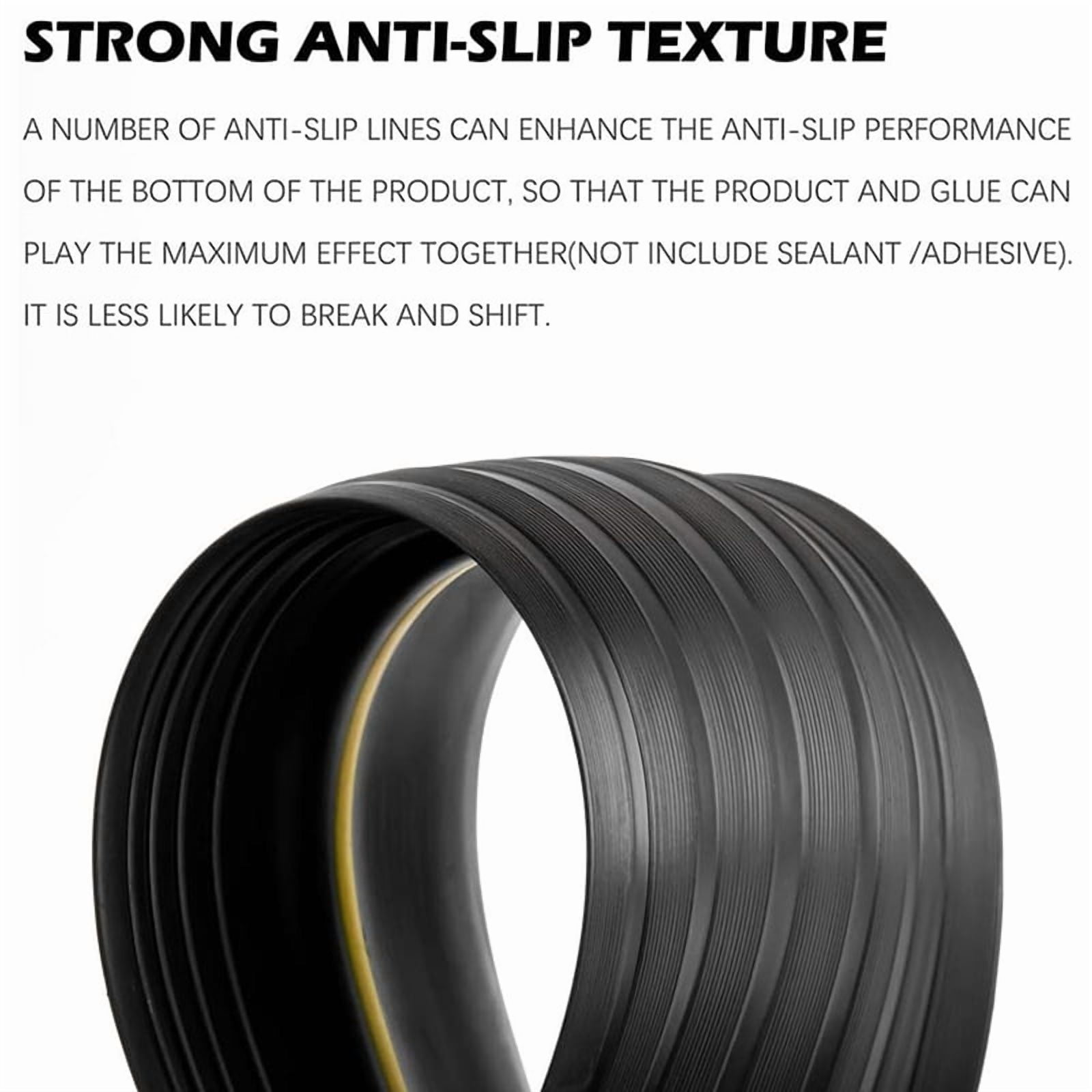 2X Universal Garage Door Bottom Threshold Seal Strip Weatherproof Rubber (10Ft, Black)