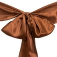 thumbnail image 4 of BalsaCircle 5 New Satin Chair Sashes Bows Ties Cinnamon Brown, 4 of 8