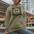 thumbnail image 2 of Have a Great Day with a Smile, Groovy Retro Wavy Text Merch Gift, Sand Hooded Sweatshirt or Hoodie, 2XL, 2 of 5