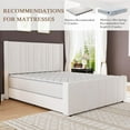 thumbnail image 4 of 4 EVER WINNER Queen Size Bed Frame, Velvet Upholstered Platform Bed Frame with Headboard, Pink Queen Bed Frame, Pink, 4 of 6