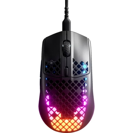 SteelSeries - Aerox 3 Super Light Honeycomb Wired RGB Optical Gaming Mouse - Onyx
