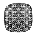 thumbnail image 1 of Abstract Chair Seating Cushion, Design of Flower and Geometric Inspired Shapes Monochrome Layout, Soft Seat Pads for Office with Anti-slip Backing, 16"x16", Charcoal Grey and White, by Ambesonne, 1 of 6
