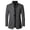 Grey, variant on Fgnfyis Mens Jacket Autumn Winter Casual Fashion Wool Blend Coat Stand Collar Overcoat Windbreaker Mid Length Winter Coats for Men A L