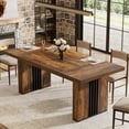 thumbnail image 3 of 70.86-Inch Industrial Dining Table for 6-8 People, Rectangular Heavy Duty Wooden Kitchen Table, 3 of 7