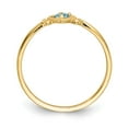 thumbnail image 2 of Primal Gold 14 Karat Yellow Gold Blue Topaz Birthstone Heart Ring, 2 of 5
