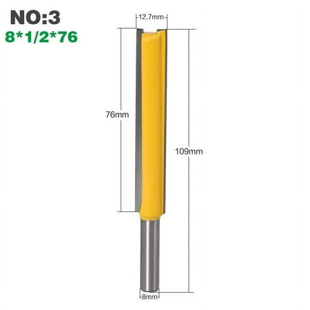 

BCLONG 8Mm Shank Carbide Extra Long Straight Router Bit Woodworking Cutter 3 Sizes