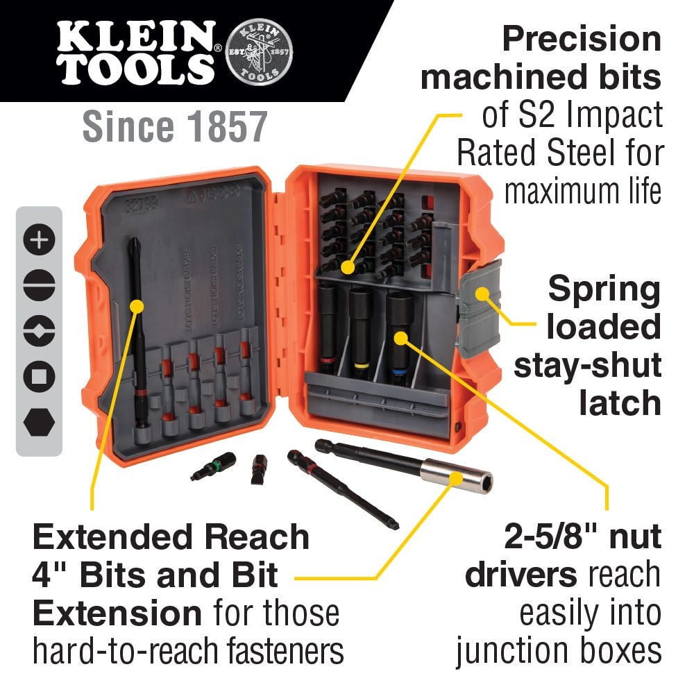 Klein Tools 26 Piece Pro Impact Power Bit Set