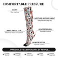 thumbnail image 3 of Lsque Modern Life Pattern Sport Compression Socks for Men & Women 15-20 mmHg Knee High Nurse Pregnant Running Medical and Travel Athletic, 3 of 6