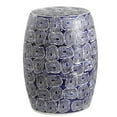 thumbnail image 2 of Safavieh Lorey ACS Stool Collection 18 in Contemporary Abstract, Geometric Ceramic Garden Stool, Blue/White, 2 of 3