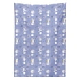 thumbnail image 3 of Ambesonne Cartoon Tablecloth Rectangular Table Cover, Playing Harp Love Themed, 60"x84", Purple Grey White and Mauve, 3 of 4