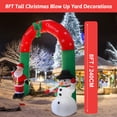 thumbnail image 4 of Arco de inflables navideños de 8 pies Decoraciones al aire libre Arco de Papá Noel y muñeco de nieve inflable gigante impermeable Decoraciones de patio explosivas con luces 9 LED / Cuerdas a prueba de, 4 of 8
