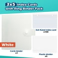 thumbnail image 6 of 3x5 Lined Index Cards with Ring Binder Holder and Dividers, 100 Ruled Cards, 6 of 7