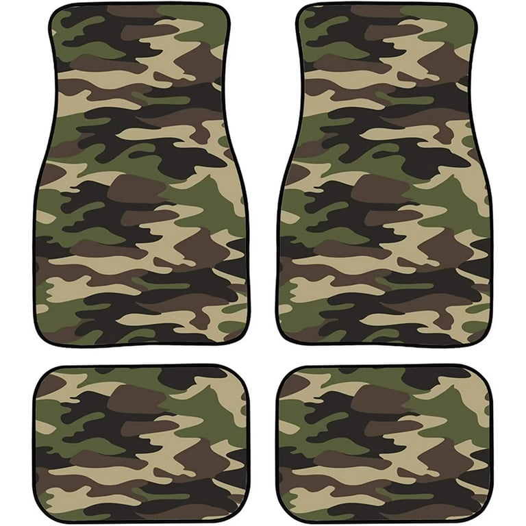 FKELYI Camo Hunting Deer zipper Car Floor Mat for Men,Full Set of 4 Heavy  Duty Rug Foot Pad,Comfort Rubber Weather Mats Interior Protectors,Universal  Fit for Auto Cars 